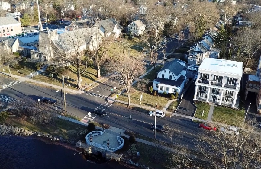 Aerial view of dental office